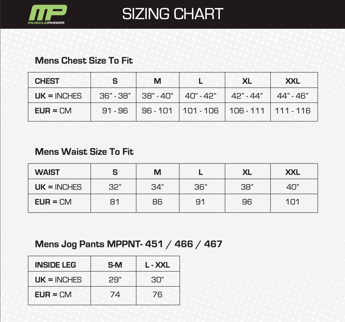 MUSCLEPHARM MENS JOG PANTS BLACK 