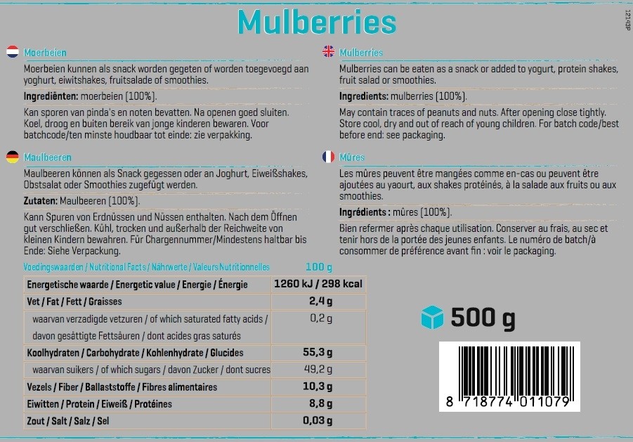 BODY & FIT PURE MULBERRIES 250 g 