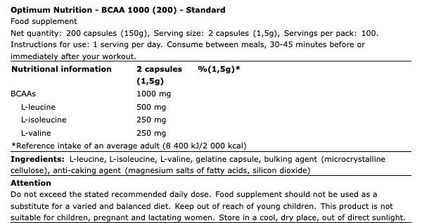 BCAA 1000 BCAA 1000