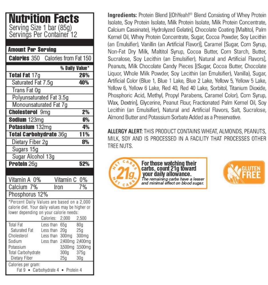 ISS RESEARCH OHYEAH! ORIGINAL BARS 12 x 85 g 
