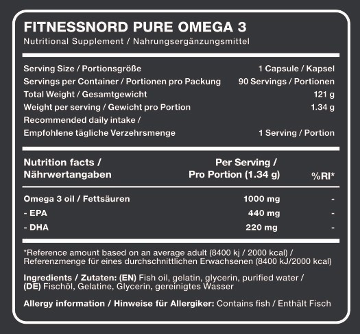 FITNESSNORD OMEGA-3 90caps