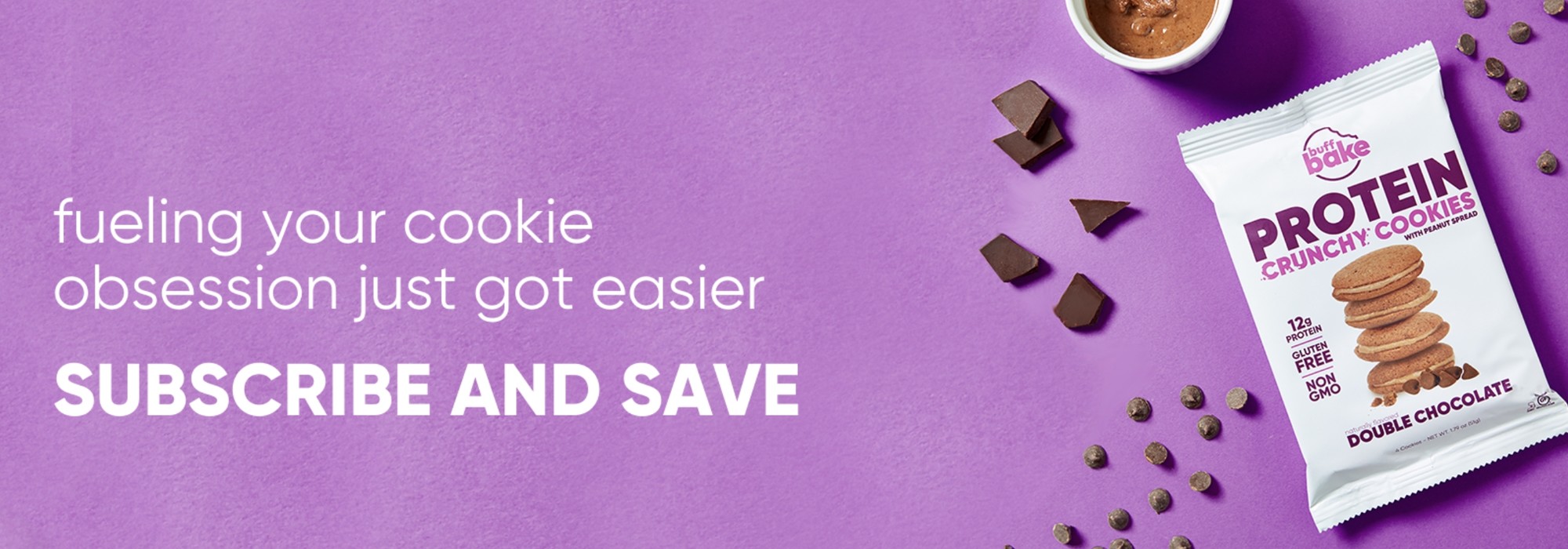 BUFF BAKE CRUNCHY PROTEIN COOKIES 8 x 51 g 