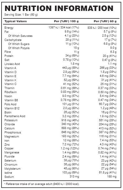 OPTIMUM OPTI-LEAN MEAL REPLACEMENT BAR 12 x 60 g 
