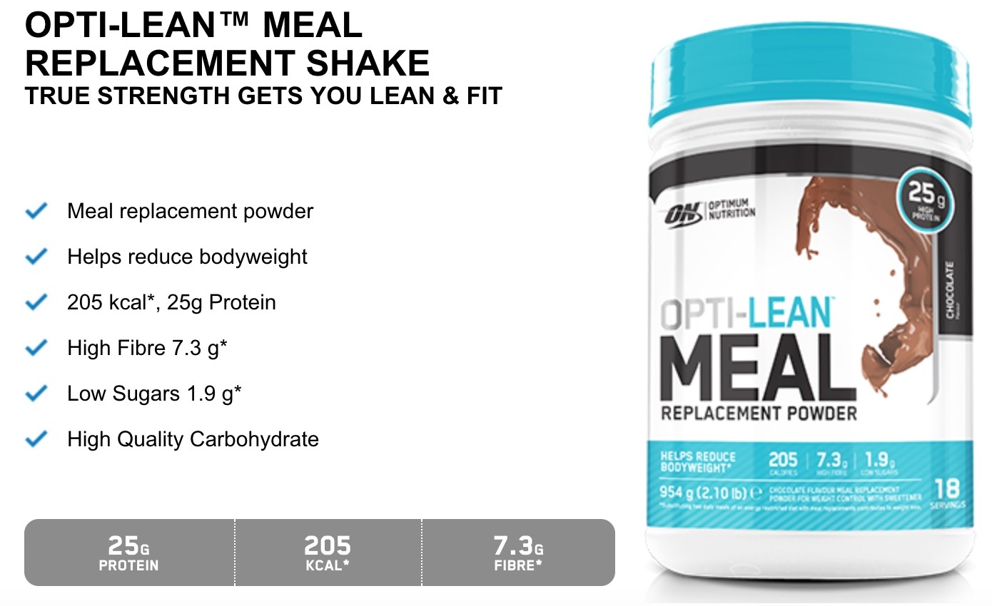 OPTIMUM NUTRITION OPTI-LEAN MEAL REPLACEMENT 954 g 
