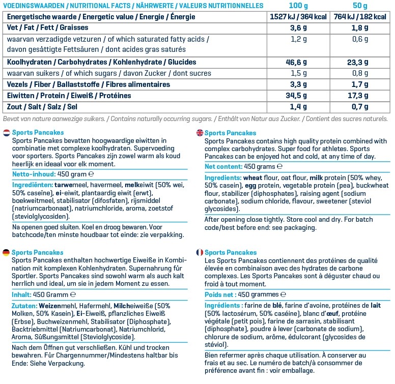 BODY & FIT SPORTS PANCAKES 450 g 