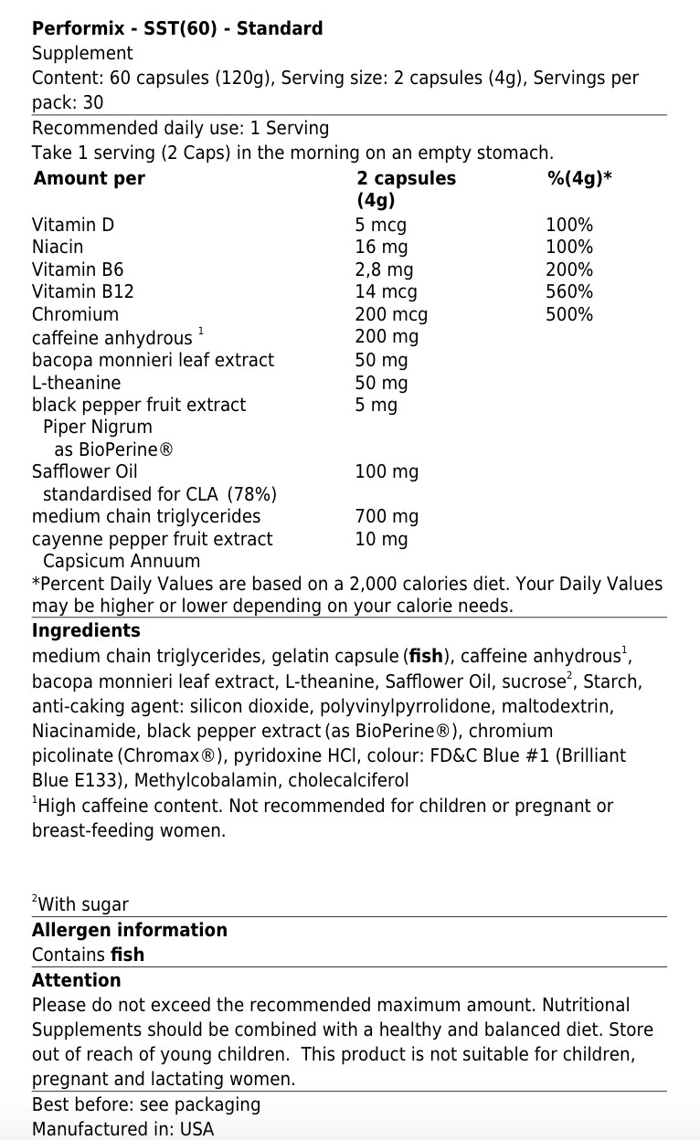 PERFORMIX SST 60 stk 