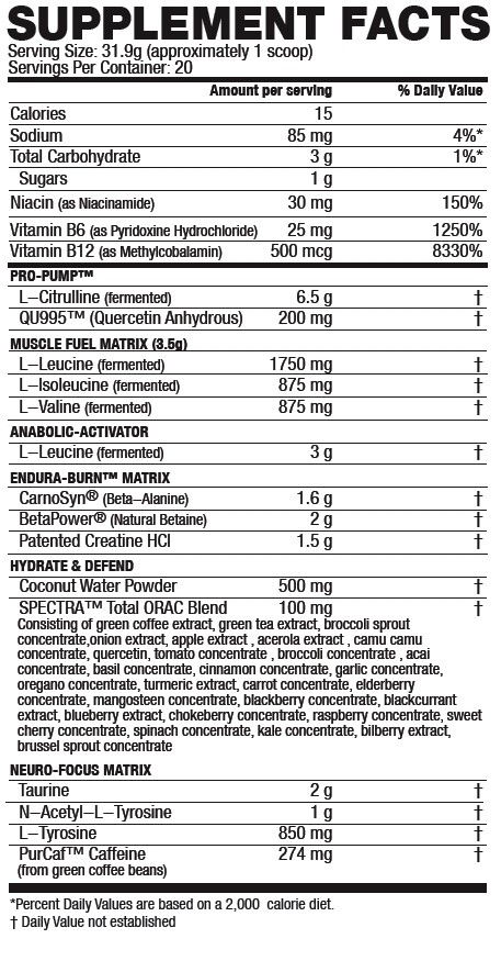 KAGED MUSCLE PRE-KAGED 20 PORTIONER 