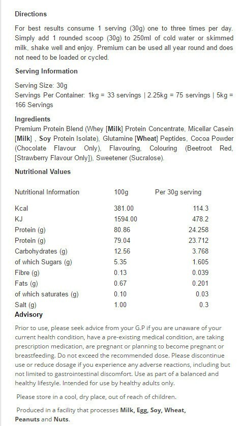 SPORTS FUEL PREMIUM PROTEIN 5 kg
