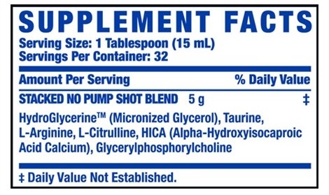 RONNIE COLEMAN SS STACKED NO PUMP SHOT 473 ml