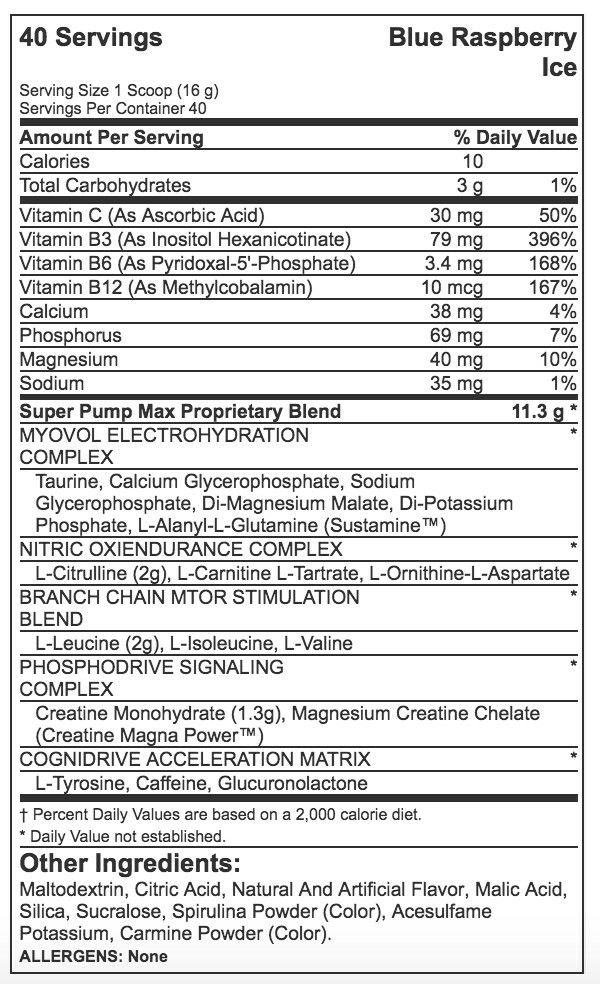 GASPARI NUTRITION SUPERPUMP MAX 40 PORTIONER 