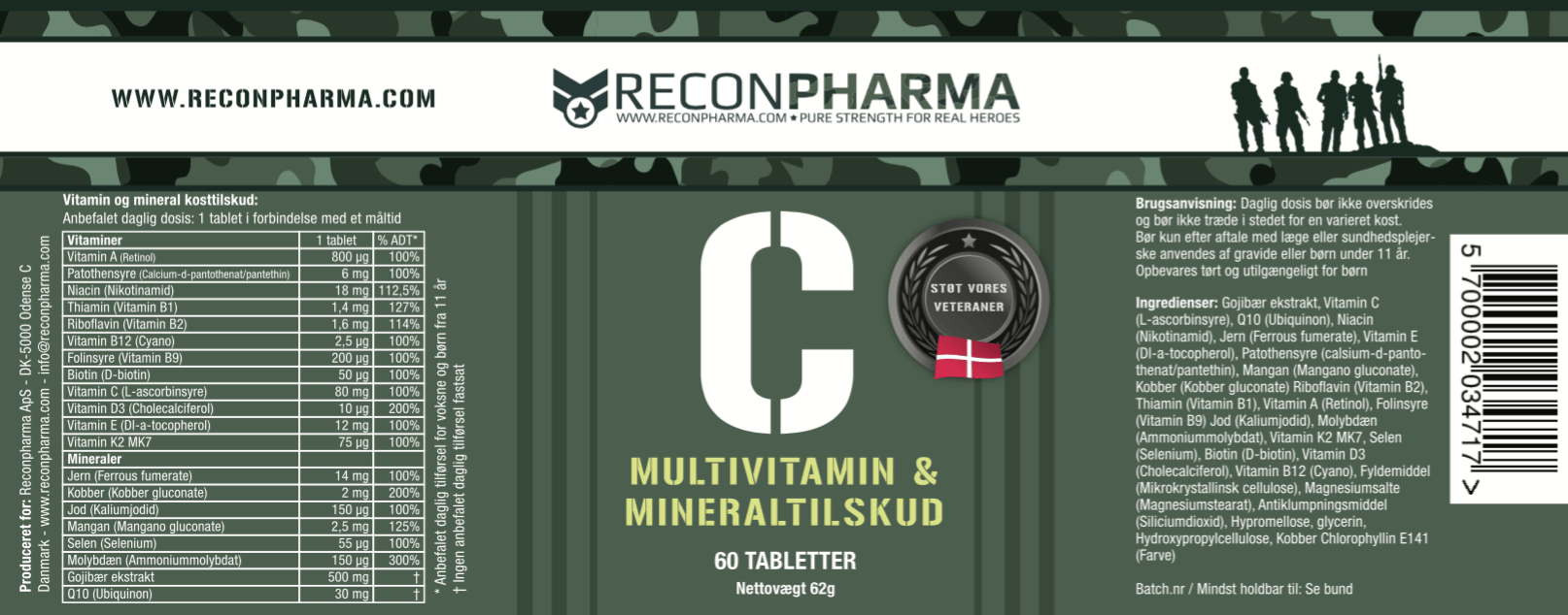 RECONPHARMA MULTI+ 60 stk 