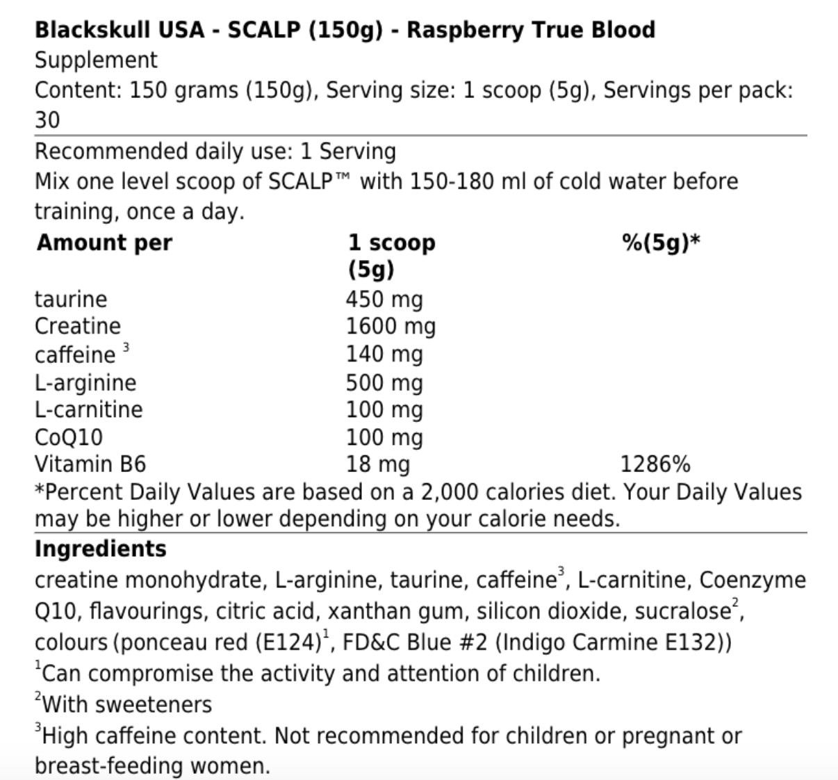 BLACK SKULL SCALP 150 g 