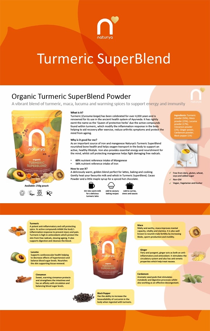NATURYA SUPERFOODS TURMERIC SUPER BLEND POWDER 250 g 