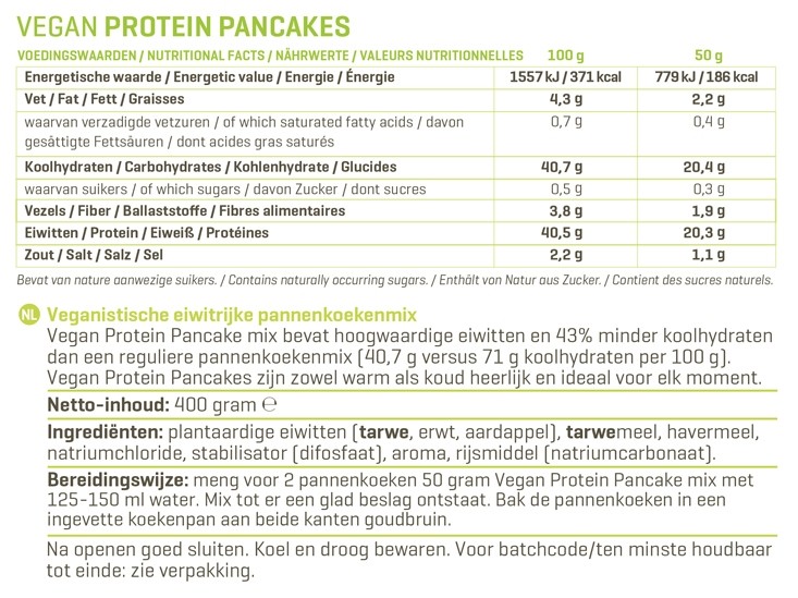 BODY & FIT VEGAN PROTEIN PANCAKES 400 g 