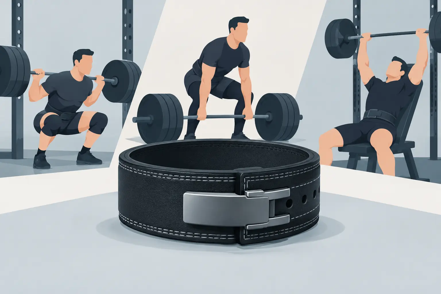 Træningsbælte til squat, dødløft og pres