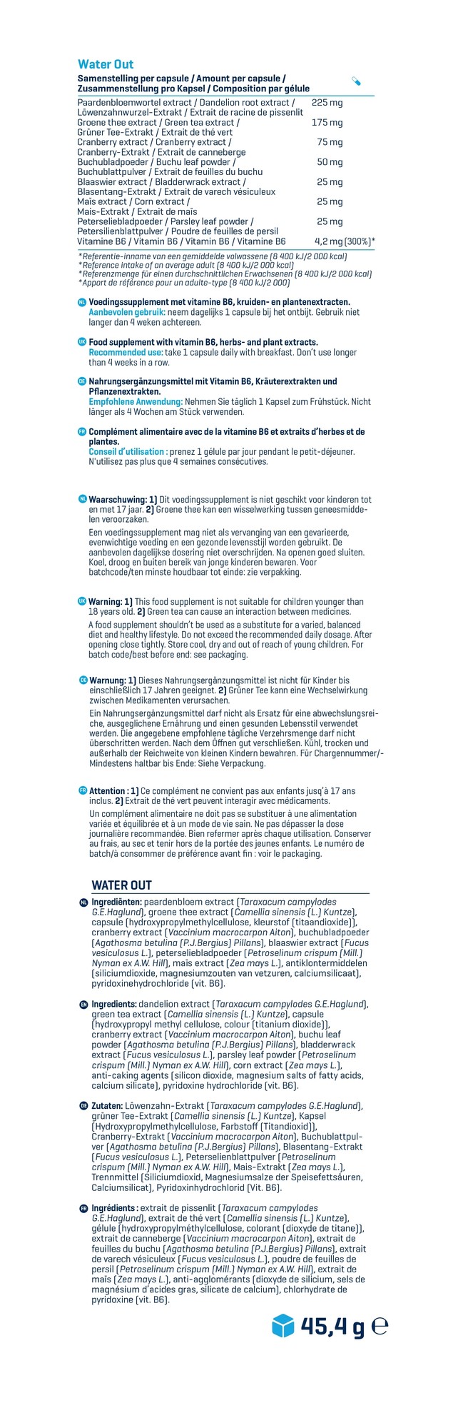 BODY & FIT WATER OUT 60 stk 