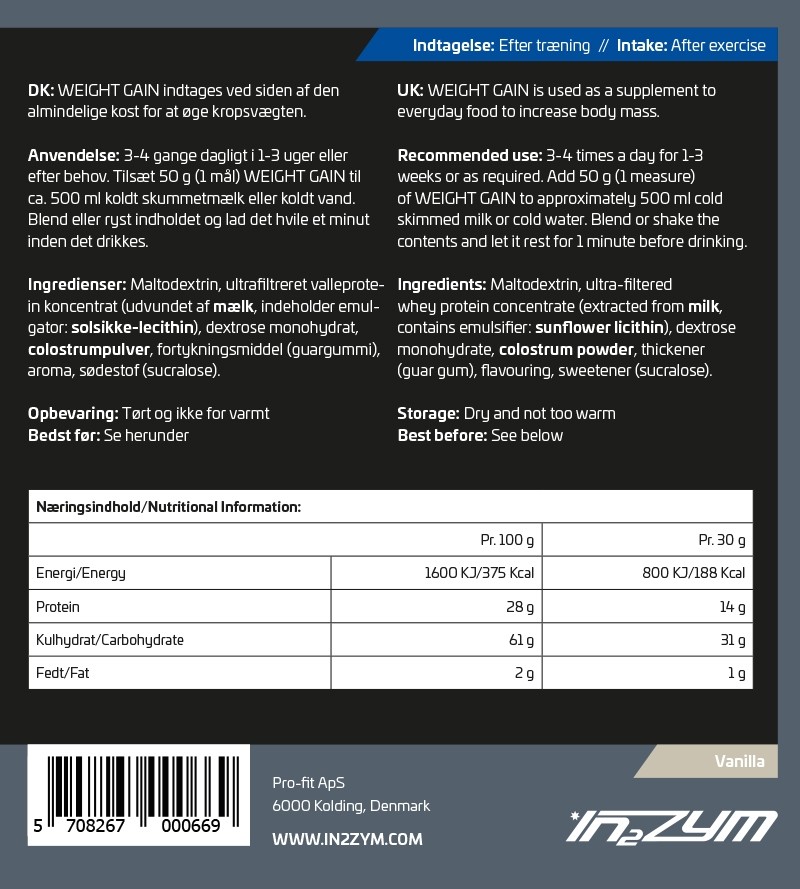 IN2ZYM WEIGHT GAIN 1400 g 