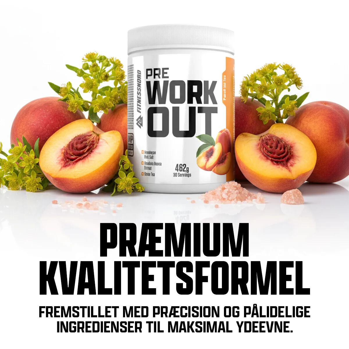 Fitnessnord Pre-Workout – Peach Ice Tea (30 portioner)
