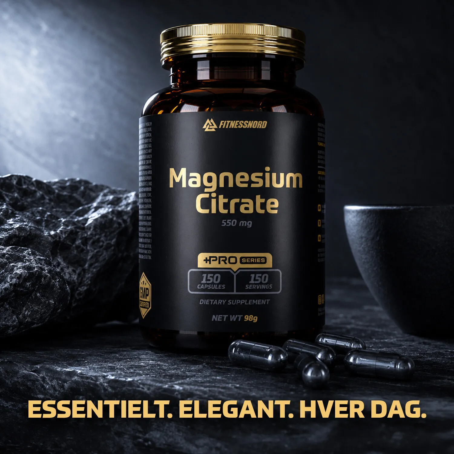 Fitnessnord Magnesium Citrate 550 mg (150 kapsler)