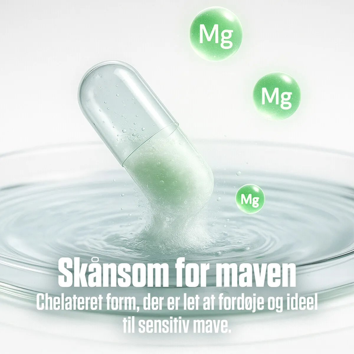 Magnesium Bisglycinat – 125 mg (90 veganske kapsler)