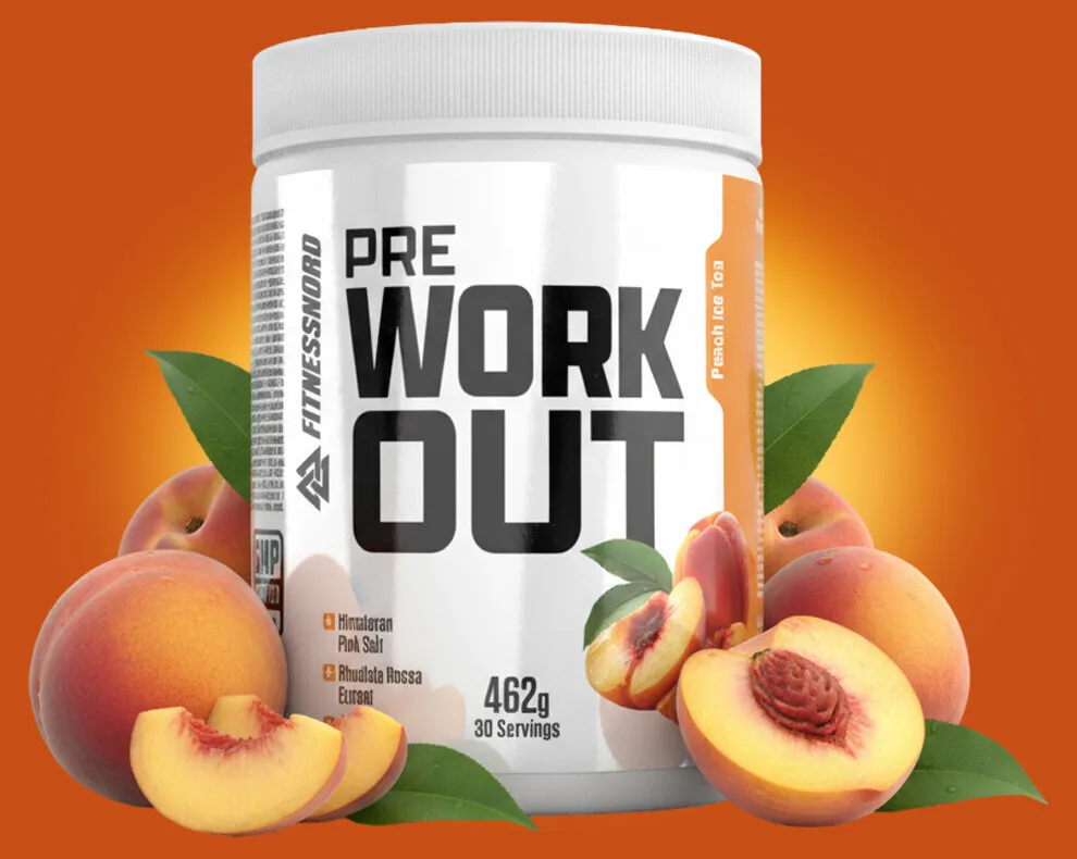 Fitnessnord Pre-Workout – Peach Ice Tea (30 portioner)