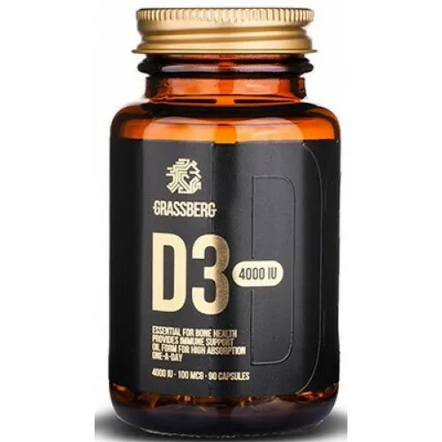 GRASSBERG VITAMIN D3 4000 IU 90 stk