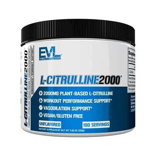 EVL NUTRITION L-CITRULLINE 2000 (200G) UNFLAVOURED