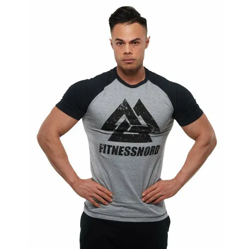 Herr t-shirt i svart/grått med logo