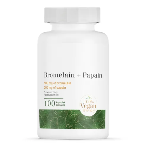 Bromelain och papain enzymer (100 kapslar)