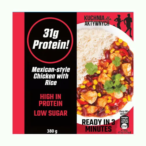Proteinmåltid – Klar på 3 Minutter (380 g)-Mexican Style Chicken & Rice
