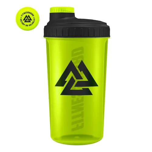 Proteinshaker, gul og gjennomsiktig (700 ml)