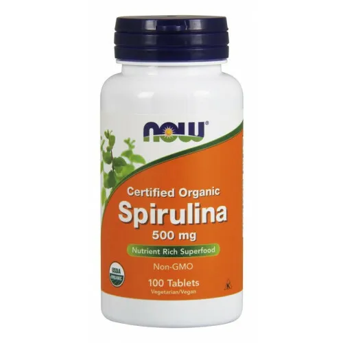 NOW FOODS SPIRULINA ORGANIC, 500MG - 100 TABLETS