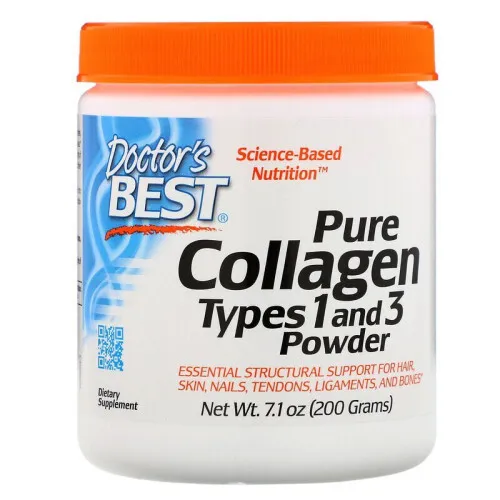 Pure Collagen Typer 1 og 3 pulver, 200g