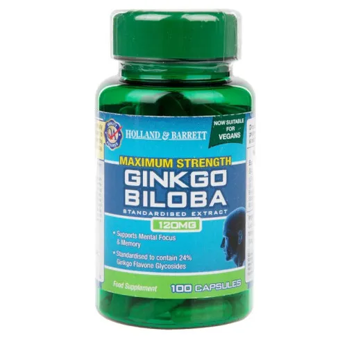 Maximum Strength Ginkgo Biloba 120mg, 100 kapsler