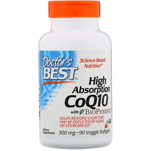 Højt optageligt CoQ10 med BioPerine 300mg, 90 veggie softgels