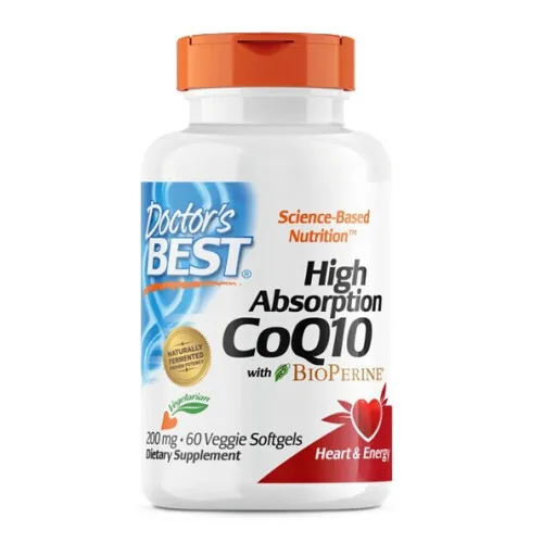 Højt optageligt CoQ10 med BioPerine 200mg, 60 veggie softgels