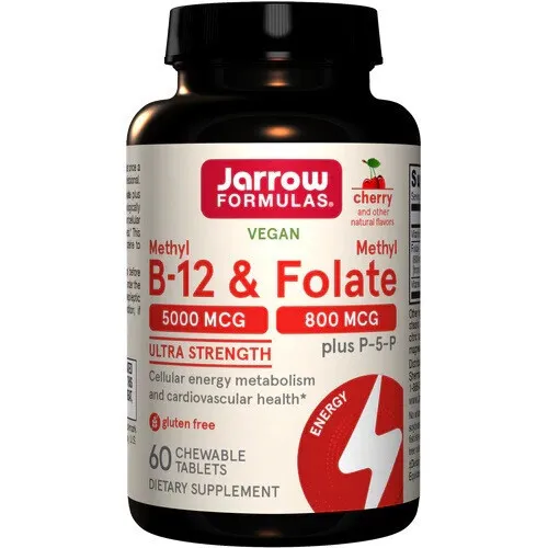 Methyl B-12 & Methyl Folate Cherry, 60 chewable tabs