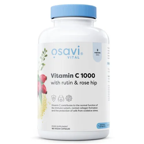 Vitamin C1000 with Rutin & Rose Hip 180 vegan kapsler