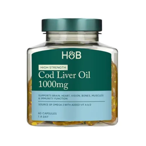 Højt doserede Cod Liver Olie 1000mg, 60 kapsler