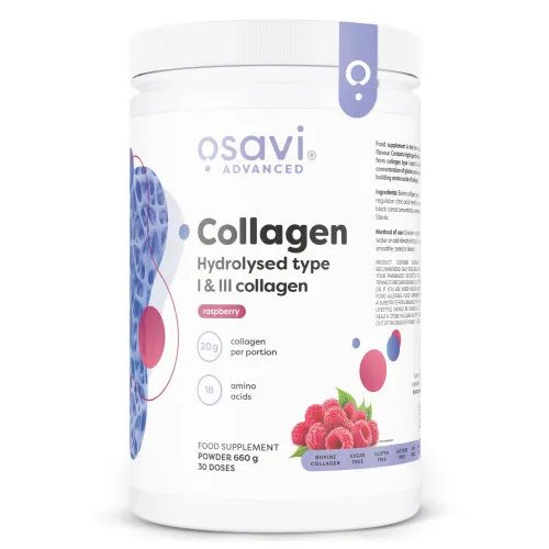 Collagen Hydrolysed Type I & III Raspberry 660g