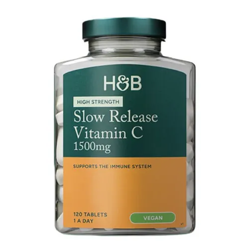 Højt doserede Slow Release Vitamin C 1500mg, 120 tabletter