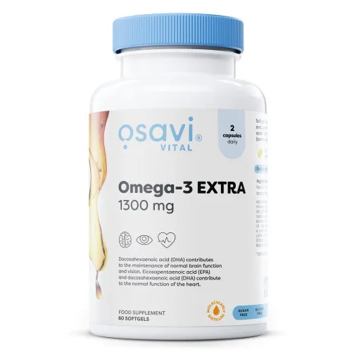 Omega-3 Extra Molecularly Distilled 1300mg (Lemon) 60 softgels