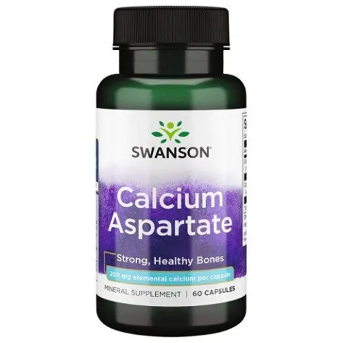 Swanson Kalcium Aspartat, 200 mg Elementärt Kalcium, 60 kapslar
