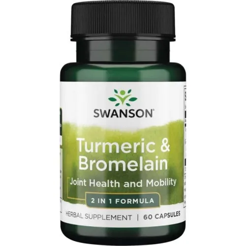 Swanson Gurkmeja och Bromelain, 60 kapslar
