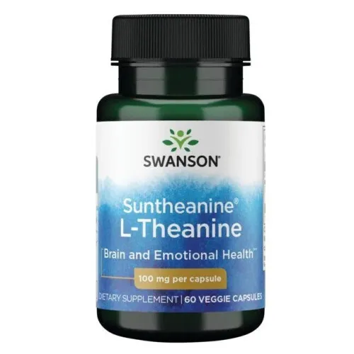 Swanson Suntheanine L-Theanin, 100 mg, 60 kapslar