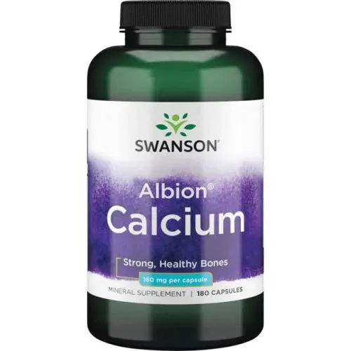 Swanson Albion Kalcium, 180 mg, 180 kapslar