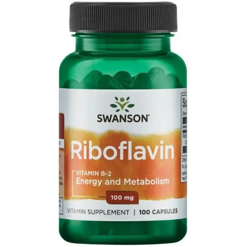 Swanson Riboflavin Vitamin B-2, 100 mg, 100 kapslar