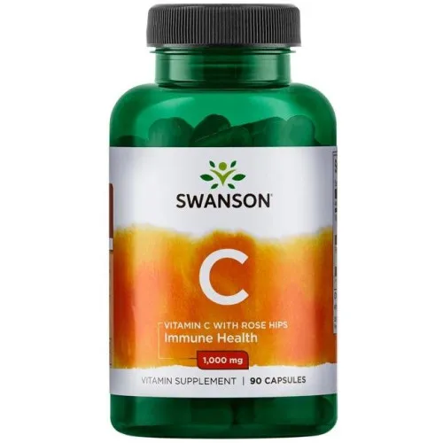 Swanson Vitamin C med Nyponextrakt, 1000 mg, 90 kapslar