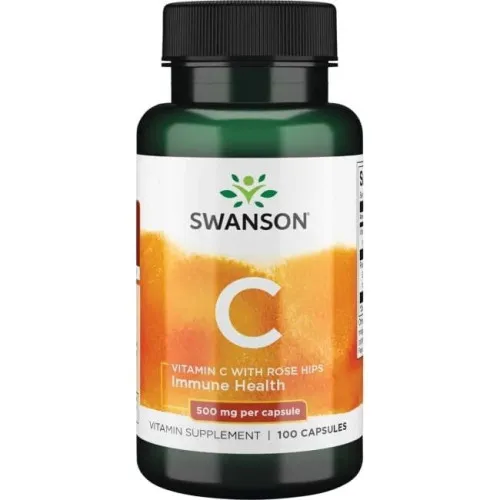 Swanson Vitamin C med Nyponextrakt, 500 mg, 100 kapslar