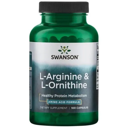 Swanson L-Arginin och L-Ornitin, 100 kapslar